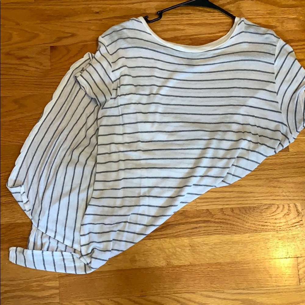 White and grey shirt